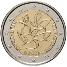 Finland 2021 2 euro coin - Journalism and Open Communication Supporting the Finnish Democracy