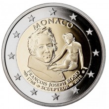 Monaco 2018 2 euro coin in box - 250th anniversary of the birth of François Joseph Bosio (PROOF)