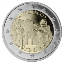 Monaco 2017 2 euro coin in box - Carabiniers’ of the Prince (PROOF)