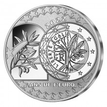 Prancūzija 2022 20 euro sidabrinė moneta - 20 metų eurui