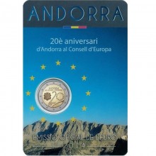 Andora 2014 2 euro proginė moneta kortelėje - Europos Taryba (BU)