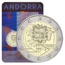 Andora 2015 2 euro proginė moneta kortelėje - Muitų susitarimas su ES (BU)