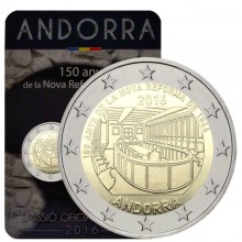 Andorra 2016 2 euro coincard - 150th anniversary of  Decree of the New Reformation of 1866 (BU)