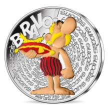Prancūzija 2022 50 euro sidabrinė spalvota kolekcinė moneta - Asteriksas*Sėkmė (BU)