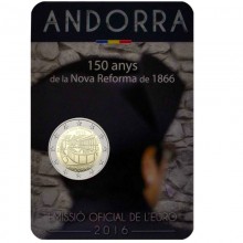Andora 2016 2 euro proginė moneta kortelėje - Naujoji reforma (BU)