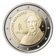Italy 2023 2 euro coin - 150th anniversary of the death of Alessandro Manzoni