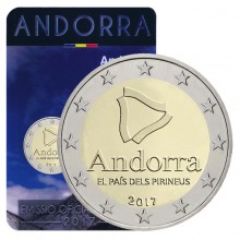 Andora 2017 2 euro proginė moneta kortelėje - Pirėnai (BU)