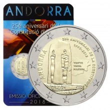 Andorra 2018 2 euro coincard - 25th anniversary of the Andorran Constitution (BU)