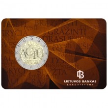 Lietuva 2015 2 euro proginė moneta - Ačiū (BU)
