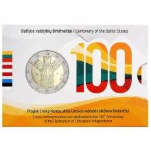 2018 2 euro coincard - Baltic states 100th anniversary (BU)