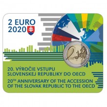 Slovakia 2020 2 euro coincard - 20th anniversary of Slovakia’s accession to the OECD (BU)