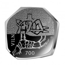 Lietuva 2023 10 euro sidabrinė moneta dėžutėje - Vilniui-700 (PROOF)