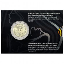 Lithuania 2019 2 euro coincard - Lithuanian folk songs (Sutartinės) (BU)