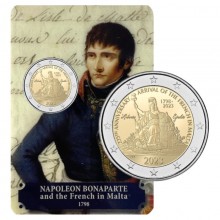 Malta 2023 2 euro coincard - The arrival of the French in Malta in 1798 (BU)