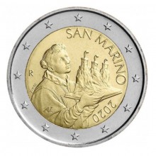 San Marinas 2020 2 euro nacionalinė moneta