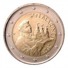 San Marinas 2023 2 euro nacionalinė moneta