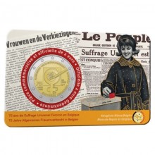 Belgija 2023 2 euro proginė moneta kortelėje - Moterų balsavimo teisė (BU)