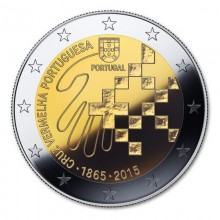 Portugalija 2015 2 euro proginė moneta kortelėje - Portugalijos Raudonasis Kryžius (PROOF)