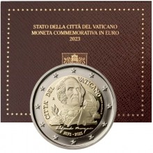 Vatikanas 2023 2 euro proginė moneta kortelėje - Alessandro Manzoni (BU)