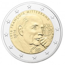 Prancūzija 2016 2 euro proginė moneta kortelėje - Fransua Miterano gimimo 100-metis (BU)