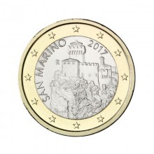 San Marinas 2017 1 euro nacionalinė moneta