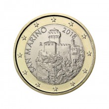 San Marinas 2018 1 euro nacionalinė moneta