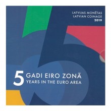 Latvia 2019 official euro coin set - 5 years in the euro area (BU)