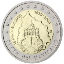 Vatikanas 2004 2 euro proginė moneta kortelėje - Vatikano įkūrimas