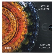 Latvia 2020 official euro coin set with 2 euro commemorative coin - Latgalian ceramics (BU)