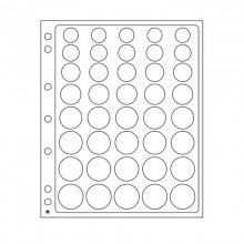 Sheet for coins in capsulas