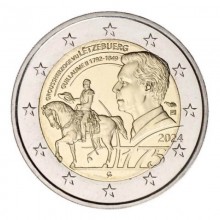 Liuksemburgas 2024 2 euro proginė moneta - Didžiojo kunigaikščio Guillaume II mirties 175-metis