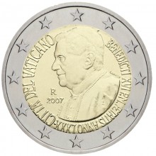 Vatikanas 2007 2 eurų proginė moneta - Popiežius Benediktas XVI