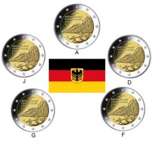 Vokietija 2024 2 euro proginės monetos - Meklenburgas-Pomeranija (A, D, F, G, J)