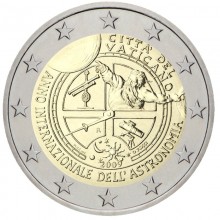 Vatikanas 2009 2 eurų proginė moneta - Tarptautiniai astronomijos metai