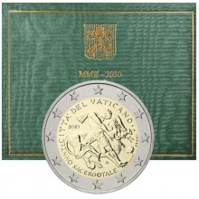 Vatican 2010 2 euro in folder - The Year for Priests (BU)