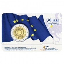 Netherlands 2015 2 euro coincard - 30th anniversary European flag (BU)