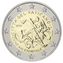 Vatikanas 2010 2 eurų proginė moneta - Kunigų metai