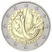 Vatikanas 2011 2 eurų proginė moneta - Jaunimo dienos Madride
