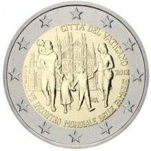 Vatican 2012 2 euro coin in folder - 7th World Families’ Meeting in Milan (BU)
