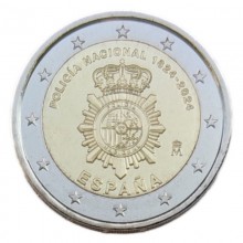 Spain 2024 2 euro coin - National Police