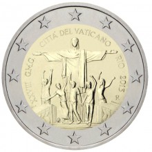 Vatikanas 2013 2 euro proginė moneta kortelėje - Jaunimo dienos Rio de Žaneire (BU)