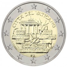 Vatikanas 2014 2 euro proginė moneta kortelėje - Berlyno sienos griūtis (BU)