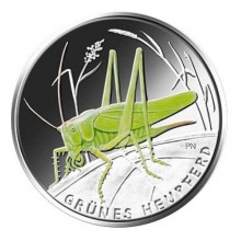 Germany 2024 5 euro colour coin - Green grasshopper (BU)