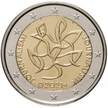 Suomija 2021 2 euro proginė moneta dėžutėje - Žurnalistika (PROOF)