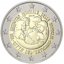 Vatikanas 2015 2 eurų proginė moneta - Pasaulinis šeimų susitikimas