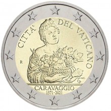 Vatican 2021 2 euro - 450th anniversary of the birth of Caravaggio (BU)