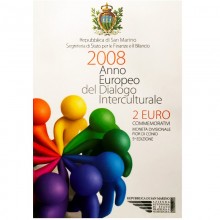 San Marinas 2008 2 eurų proginė moneta - Europos tarpkultūrinio dialogo metai (BU)