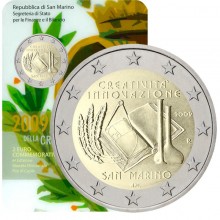 San Marinas 2009 2 euro proginė moneta - Europos kūrybiškumo ir naujovių metai (BU)
