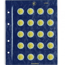 Coin sheets for "Optima", "Vista" coin albums. For 2 euro commemorative coins.