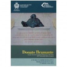 San Marinas 2014 2 euro proginė moneta - Donato Bramante (BU)